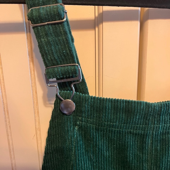 Forever 21 Women’s Green Corduroy Overall Dress - Picture 2 of 5
